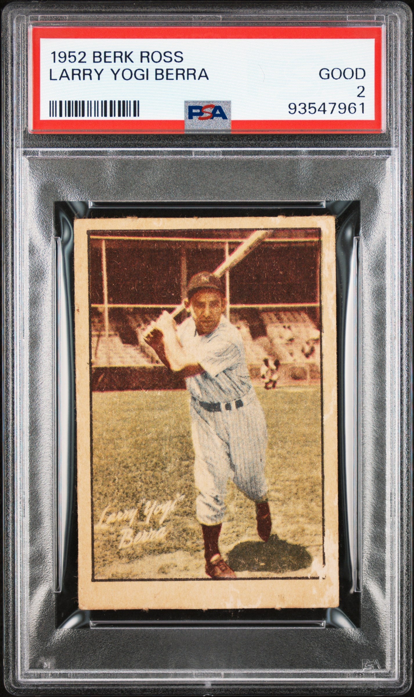 Yogi Berra 1952 Berk Ross PSA 2 Good