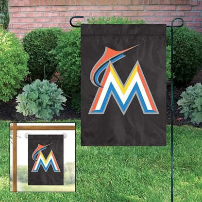 Garden flag displaying Miami Marlins logo from MLB Garden Flags Choose Your Team