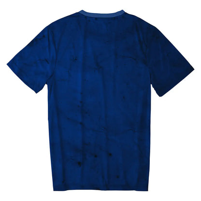 Royal blue short-sleeved t-shirt featuring Kansas City Royals logo halftone design