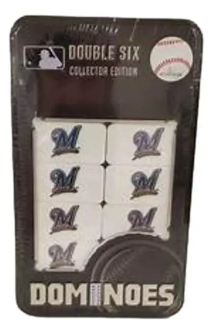 MLB Officially Licensed Milwaukee Brewers Dominoes Set in Collector’s Gift Tin