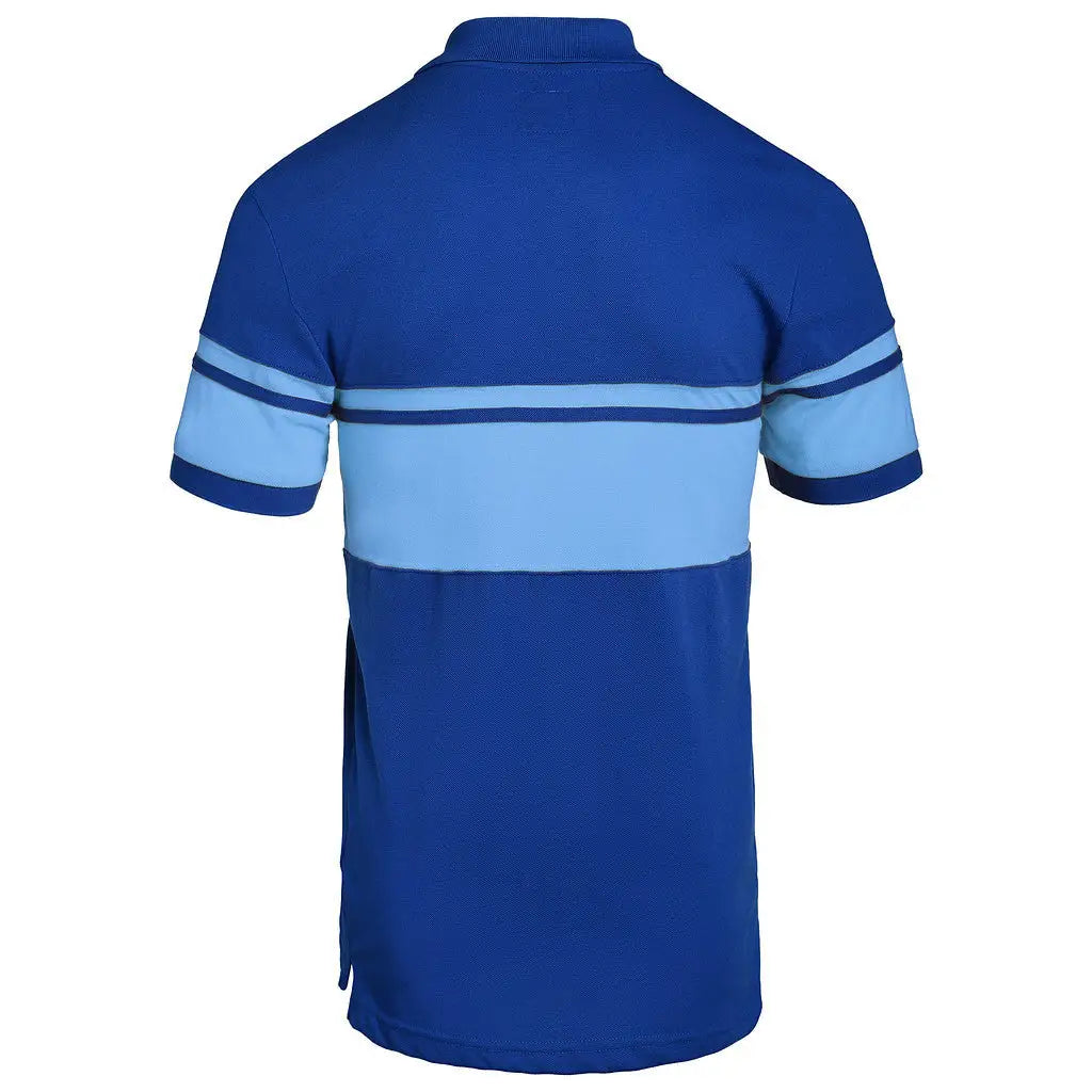 Blue cotton stripe polo with light blue stripes for Kansas City Royals fans