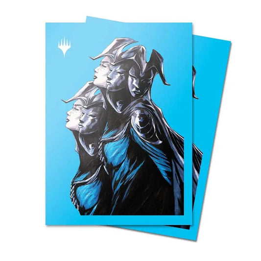 Magic: The Gathering deck protector® sleeves with Elves artwork in blue and silver tones