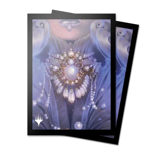 Ornate pearl and crystal necklace design in Modern Horizons 3 Deck Protector® Sleeves