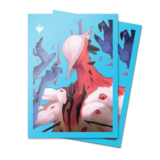 Modern Horizons 3 deck protector® sleeves with abstract red and white artwork