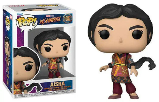 Funko Pop! vinyl figure of Aisha from Ms. Marvel in South Asian attire, collectible item