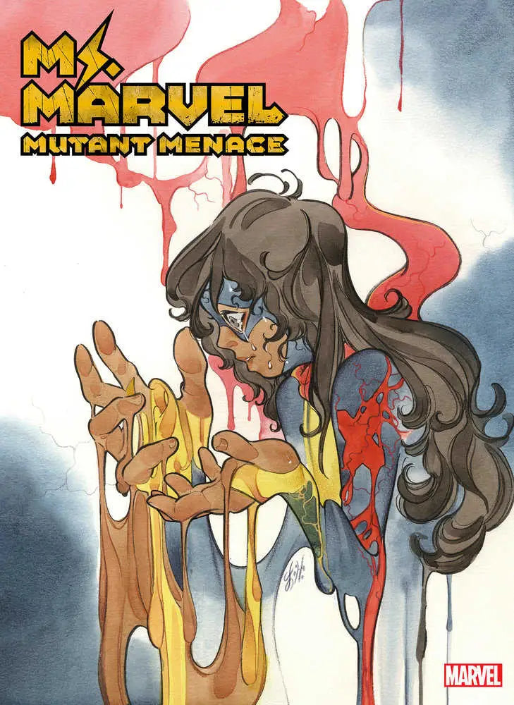 Comic book cover of Ms. Marvel: Mutant Menace #4 with stylized character and art effects