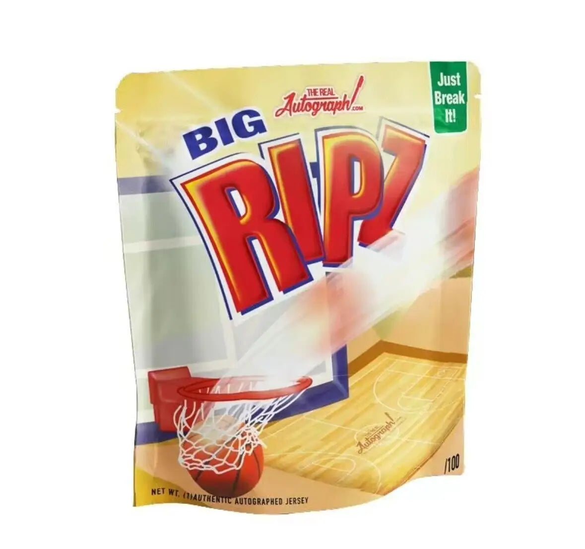 Big Ripz basketball-themed package featuring a Mystery Authentic Autographed Basketball Jersey