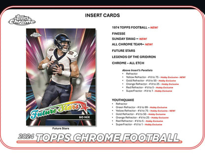 2024 Topps Chrome Football Hobby Box