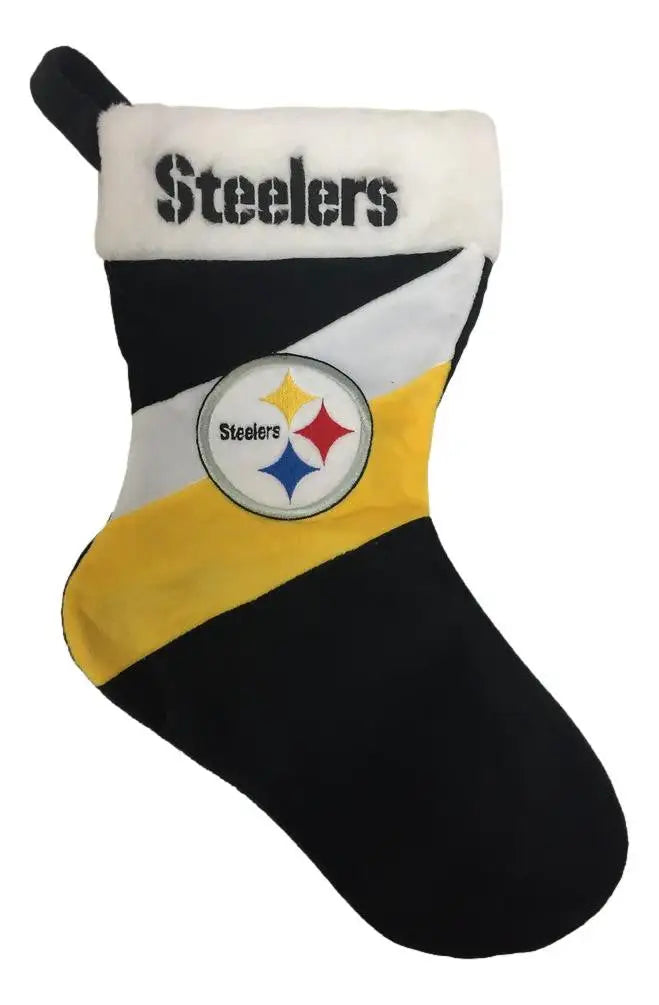 Pittsburgh Steelers NFL Holiday stocking with team logo and colors for festive celebrations