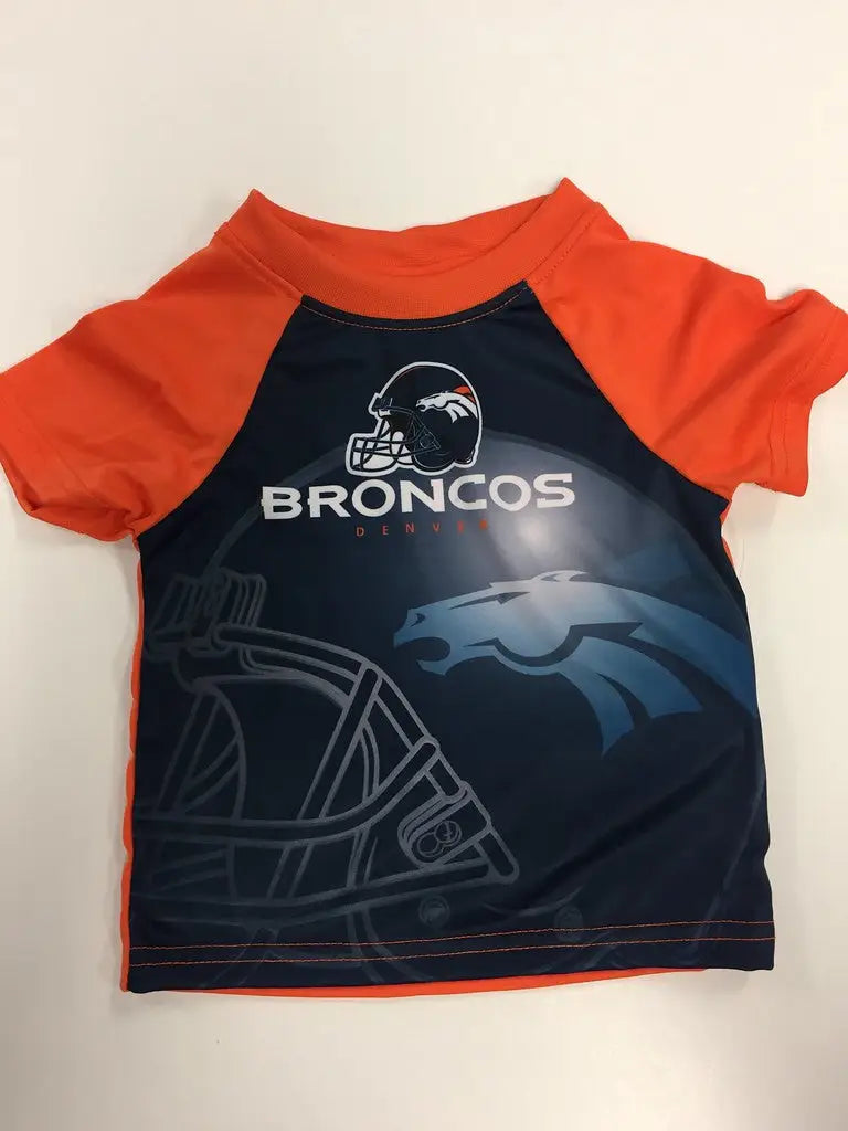 Denver Broncos NFL Kids Short Sleeve Helmet Tee for children or small pets