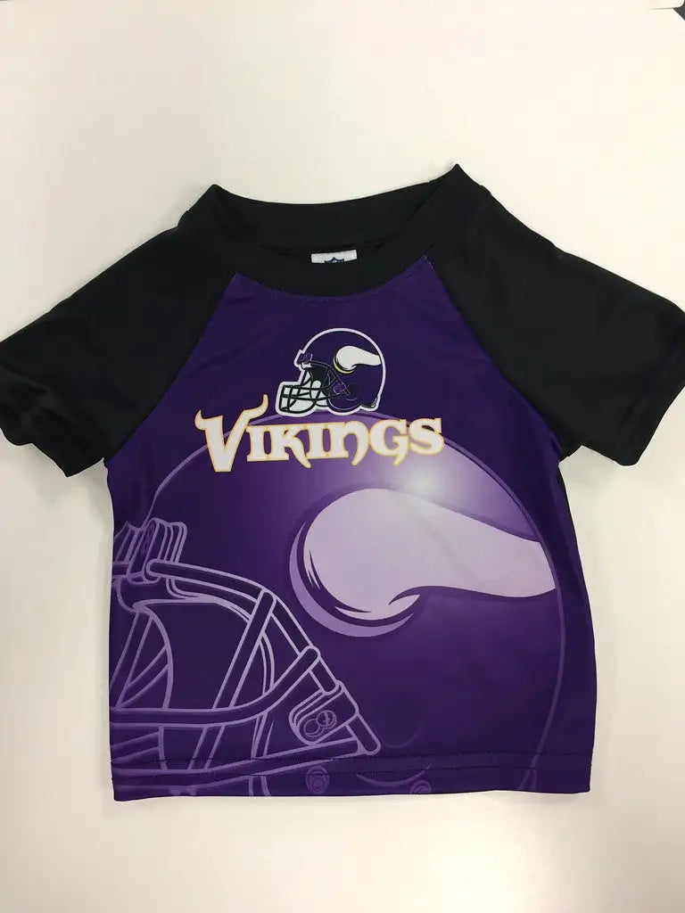 Minnesota Vikings helmet tee for kids featuring a striking helmet graphic design