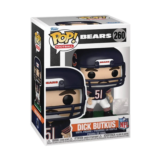 Funko Pop NFL Legends Bears Dick Butkus #260 in navy blue jersey number 51 figurine