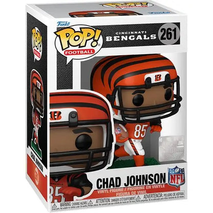 Funko Pop NFL Legends Bengals Chad Johnson Figure #261 in Orange Uniform and Helmet