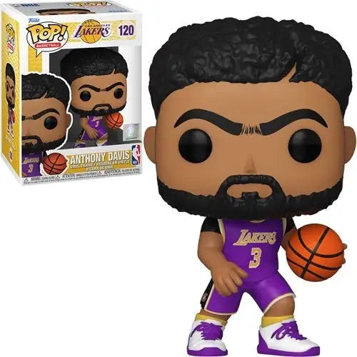 Funko Pop! Los Angeles Lakers Anthony Davis in purple jersey #3 with basketball