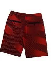 Red and black patterned NFL Mens Diagonal Stripe Walking Shorts Denver Broncos