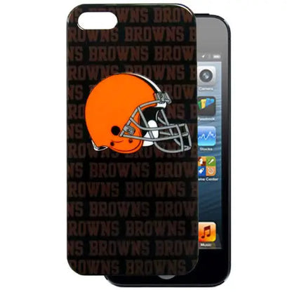 NFL Officially Licensed Cleveland Browns iPhone 5 case with team helmet logo design