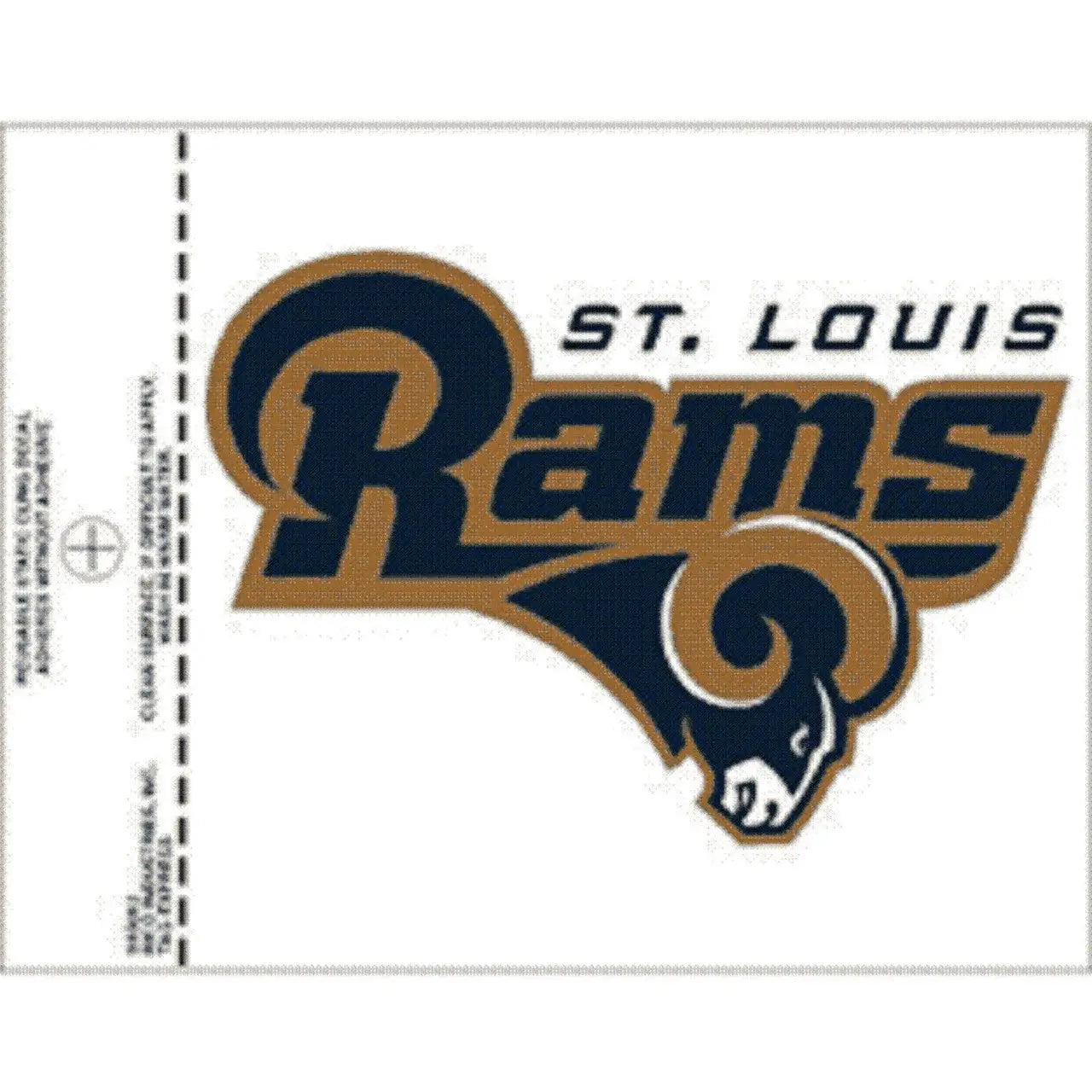 St. Louis Rams NFL logo with ram’s horn for football cards window clings decal