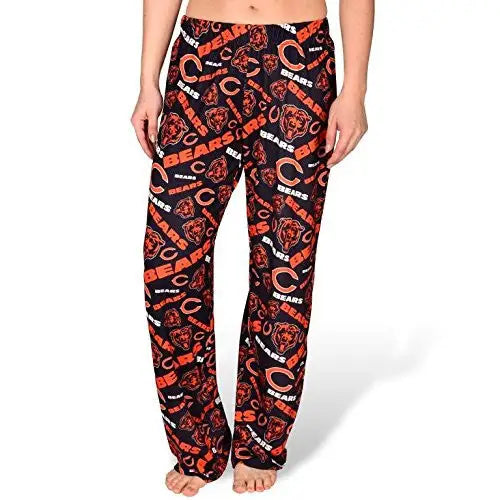 Colorful Chicago Bears repeat polyester print lounge pants for women