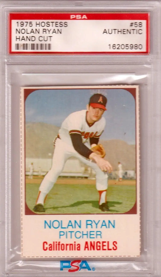 PSA-graded 1975 Hostess Nolan Ryan baseball card for California Angels from Columbia Hobby