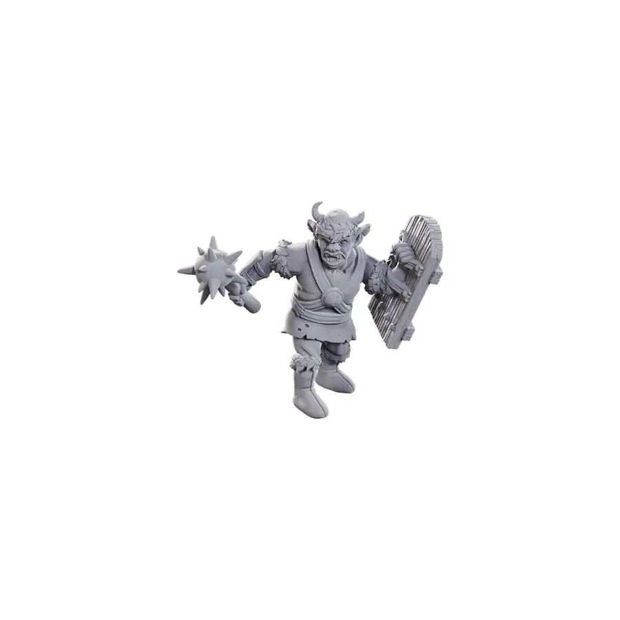 Gray armored Orc warrior figurine with mace and shield from 50th Anniversary D&D Marvelous Miniatures