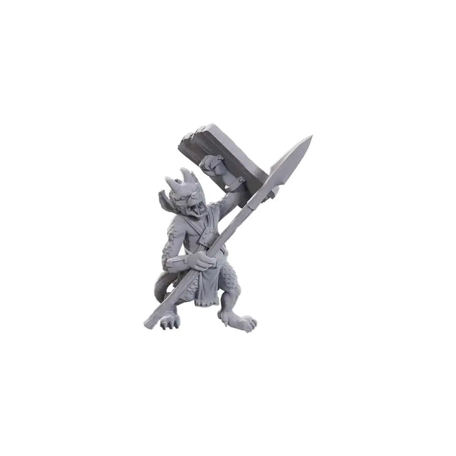 Gray goblin-like miniature with sword from D&D 50th Anniversary Kobolds set