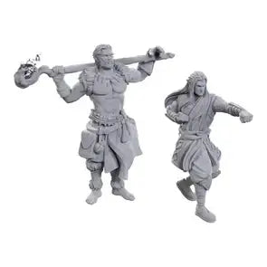 Two unpainted miniature figures from Nolzur’s Marvelous Miniatures for Dungeons & Dragons