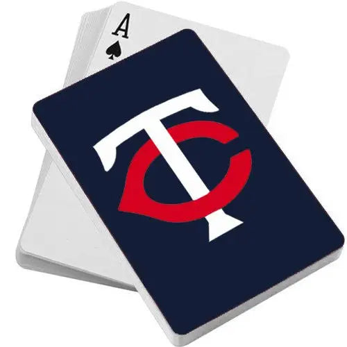 MLB playing cards featuring Minnesota Twins logo on ace of spades design