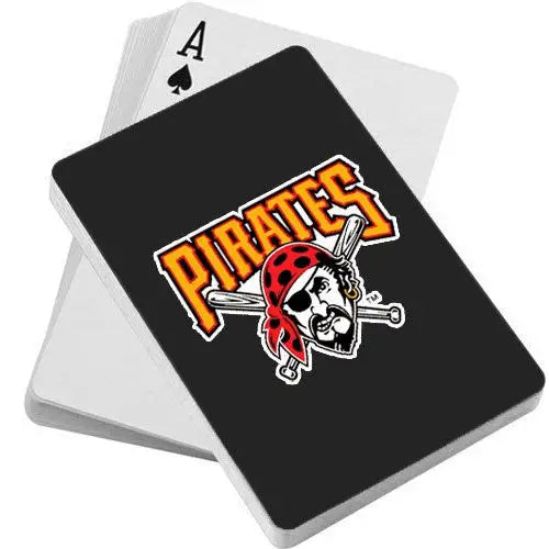 Pittsburgh Pirates logo on Official MLB playing cards from Diamond Plate series