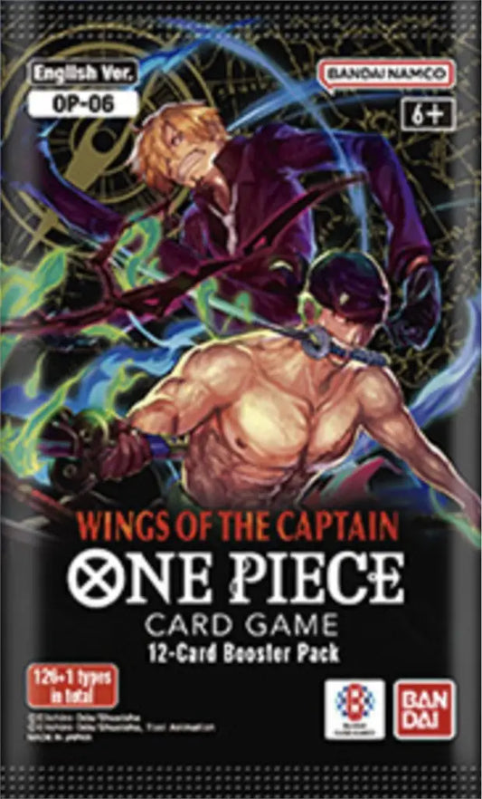 One Piece TCG Wings Of The Captain Booster Pack featuring dynamic popular characters artwork