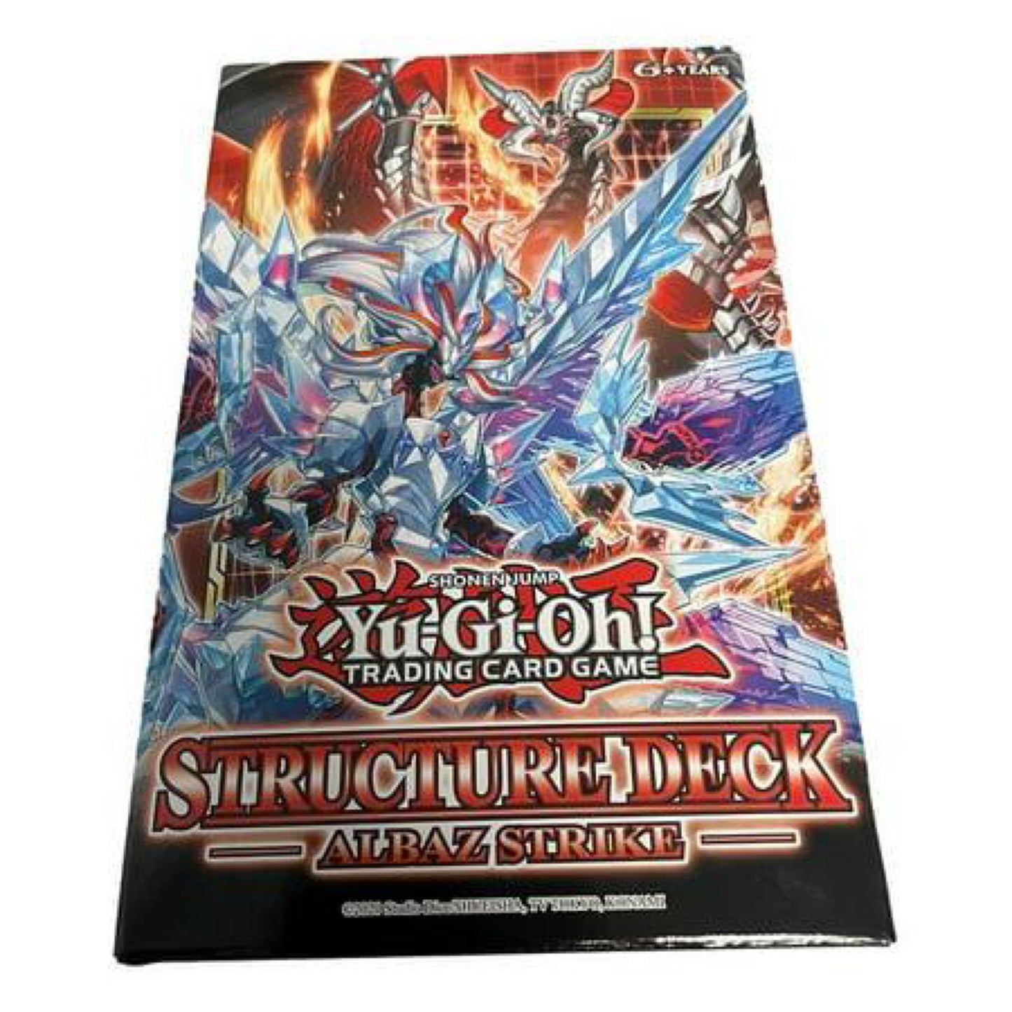 Yu-Gi-Oh Structure Deck Albaz Strike box featuring a crystalline dragon design for trading cards