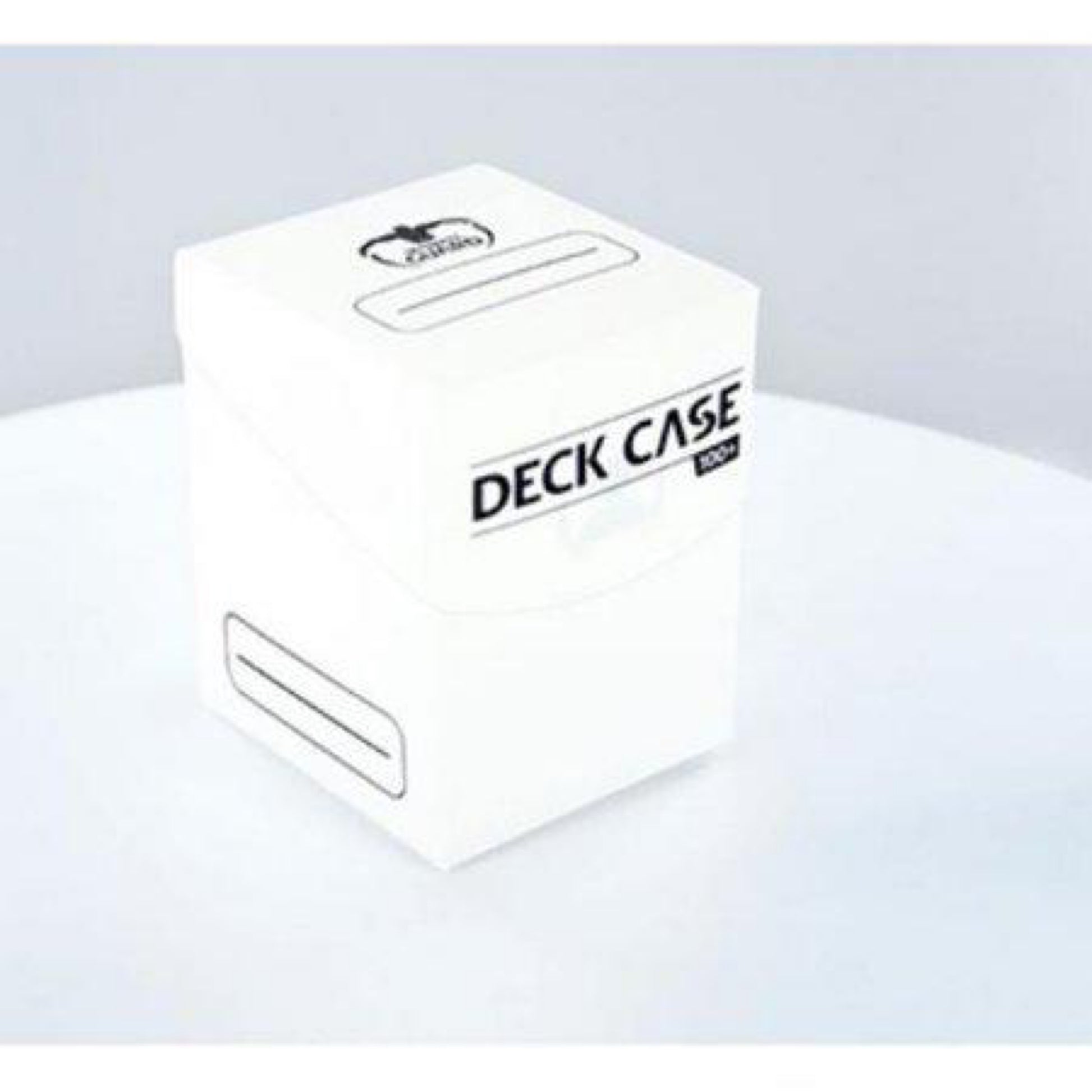 White Deck Commander Case 100+ for storing trading cards with a sleek design