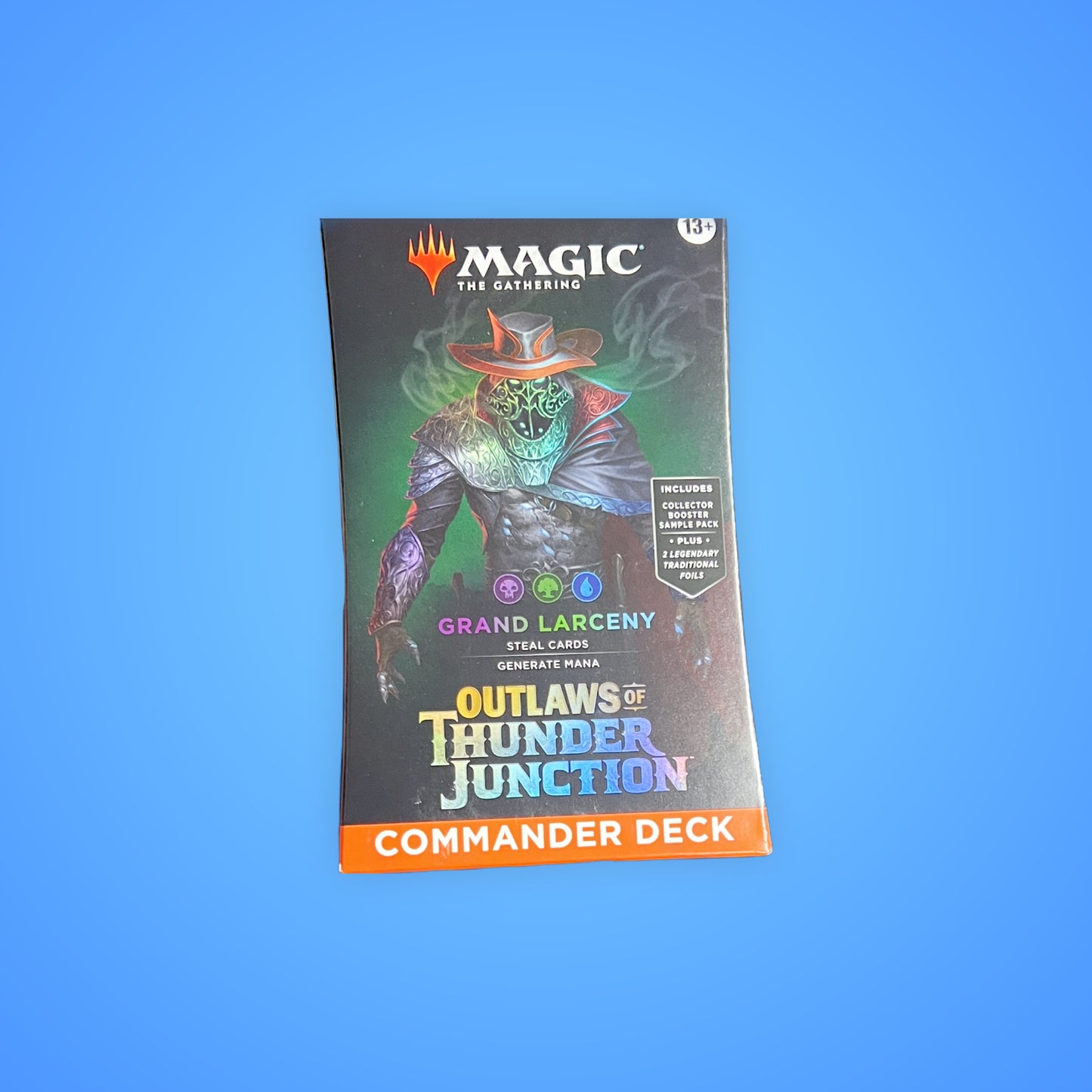 Magic: The Gathering Commander deck box for Grand Larceny from Outlaws of Thunder Junction