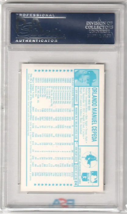 PSA-graded ORLANDO CEPEDA 1974 Kellogg’s 3-D Super Stars #24 single card, Columbia hobby