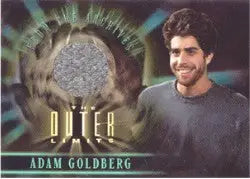 Adam Goldberg Costume Card featuring a smiling man and an alien-like design