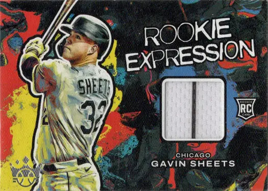 Jersey card featuring Chicago White Sox player Gavin Sheets in Panini Diamond Kings set