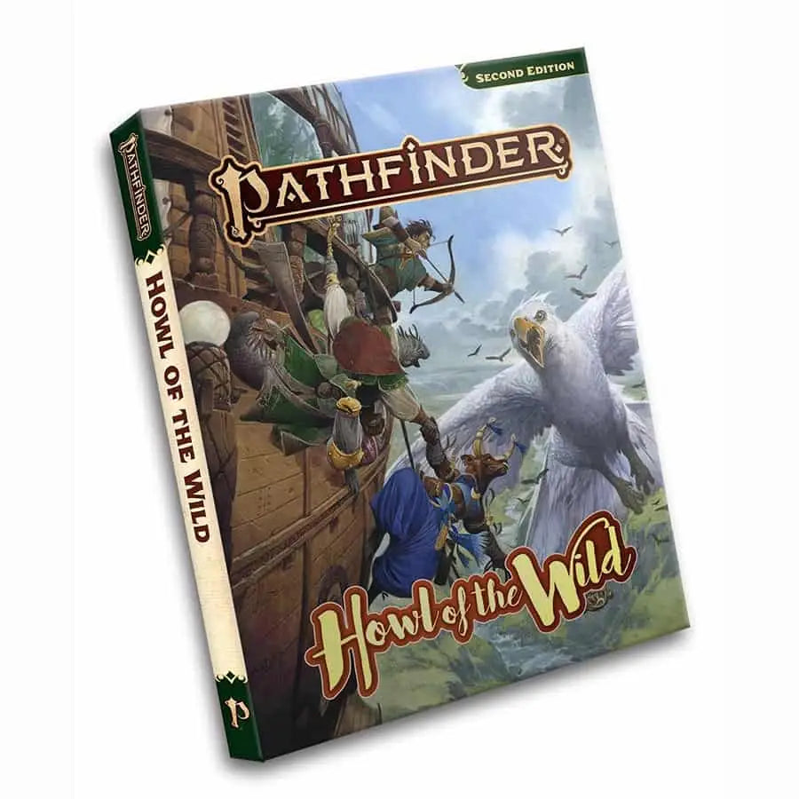 Pathfinder 2nd Edition: Howl of the Wild Pocket Edition with adventurers and giant eagle