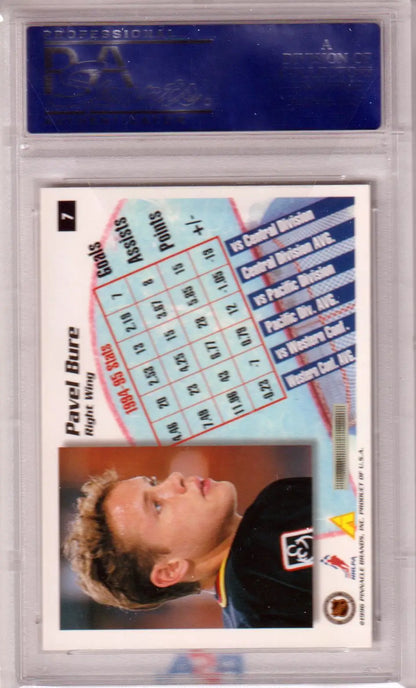 Pavel Bure 1995 Summit #7 trading card in protective case, PSA 10 Gem Mint from Columbia Hobby