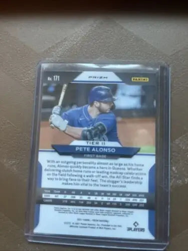 Pete Alonso Teal Wave Prizm baseball card from 2021 Panini Prizm New York Mets SP