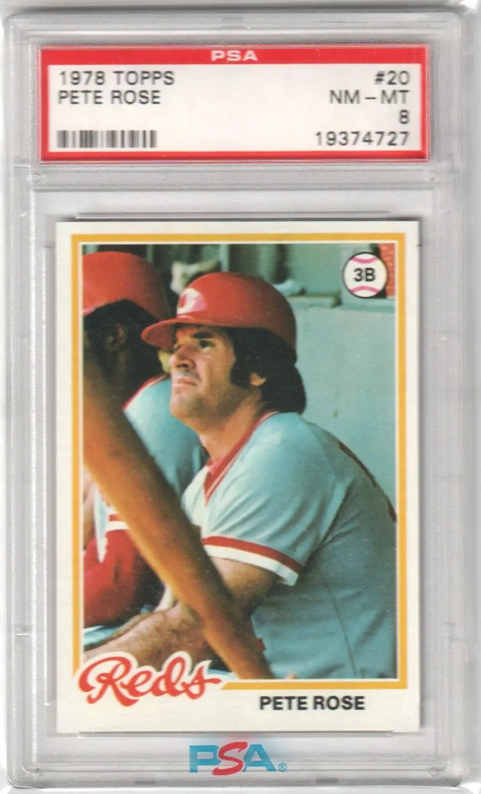 PSA-graded 1978 Topps Pete Rose card in case, available at Columbia Hobby with free shipping