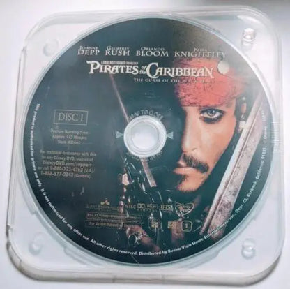 Pirates of the Caribbean The Curse of the Black Pearl Johnny Depp 2 DVD display