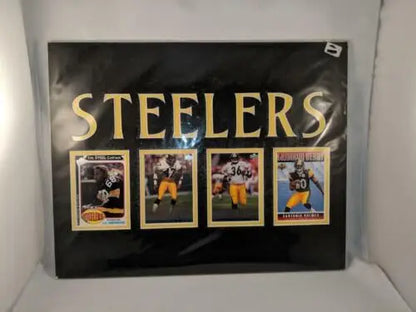 Pittsburgh Steelers 4 Trading Card Holder Wall Plaque with original gloss display