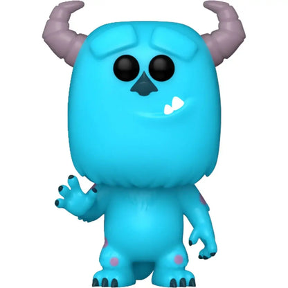 Light blue cartoon monster with horns in Pixar 2024 Funko Pocket Pop Advent Calendar