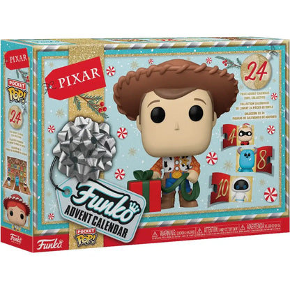 Pixar 2024 Edition Funko Pocket Pop Advent Calendar with silver bow decoration