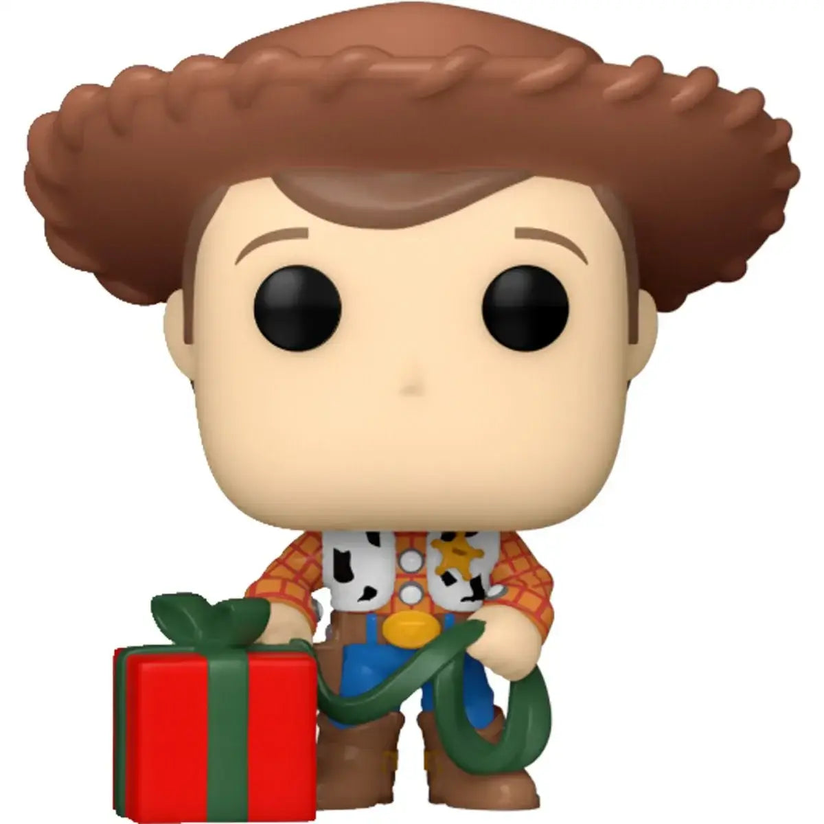 Funko Pocket Pop cowboy figure in western outfit with red gift box from Pixar 2024 Edition