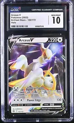 Graded Pokémon Arceus V #122/172 English CGC 10 from Brilliant Stars set