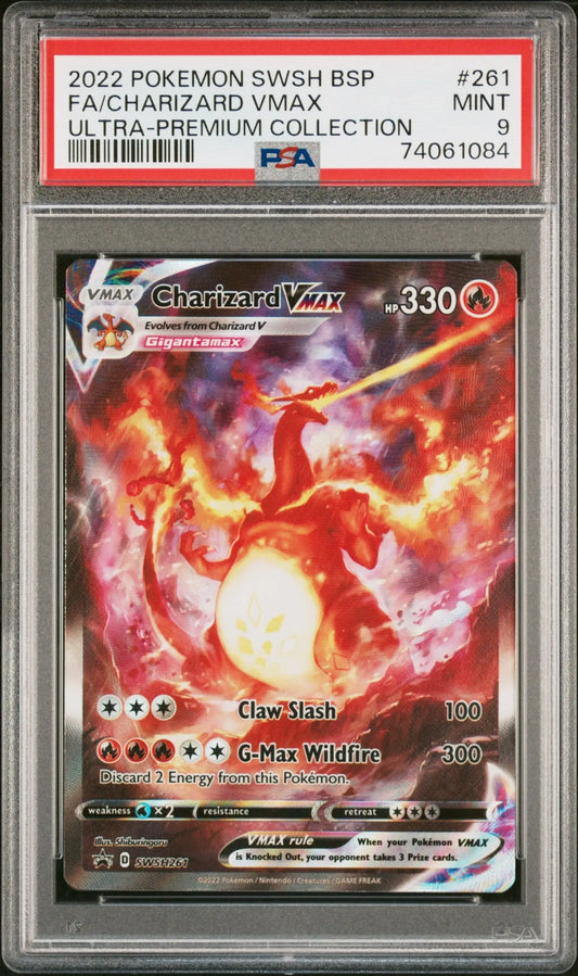 PSA-graded Charizard VMAX from Pokémon Sword & Shield Black Star Promos set