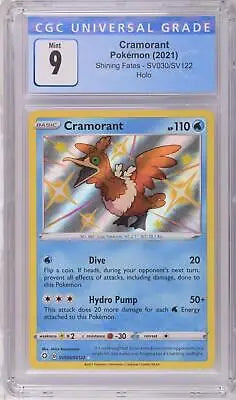 CGC-graded Cramorant Pokémon card SV122 English CGC 9 from Shining Fates 2021