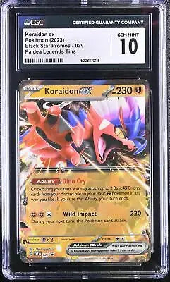 Graded Pokémon Koraidon ex card English CGC 10 from Black Star Promos 2023