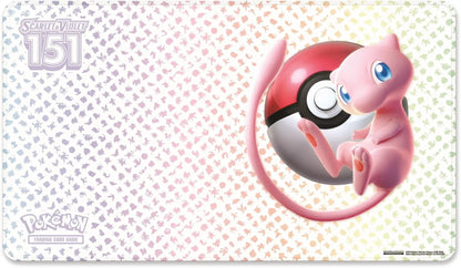 Pink Mew Pokémon character emerging from a Poké Ball in Ultra Premium Collection Box