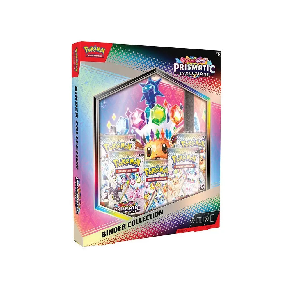 Pokémon Trading Card Game Prismatic Evolutions Binder Collection Box with Eevee artwork